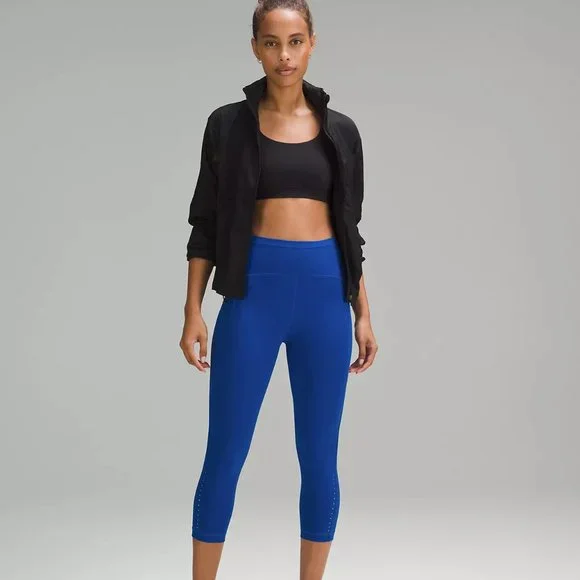 Lulu Lululemon Blue Crop Leggings Royal Blue Lulu Leggings